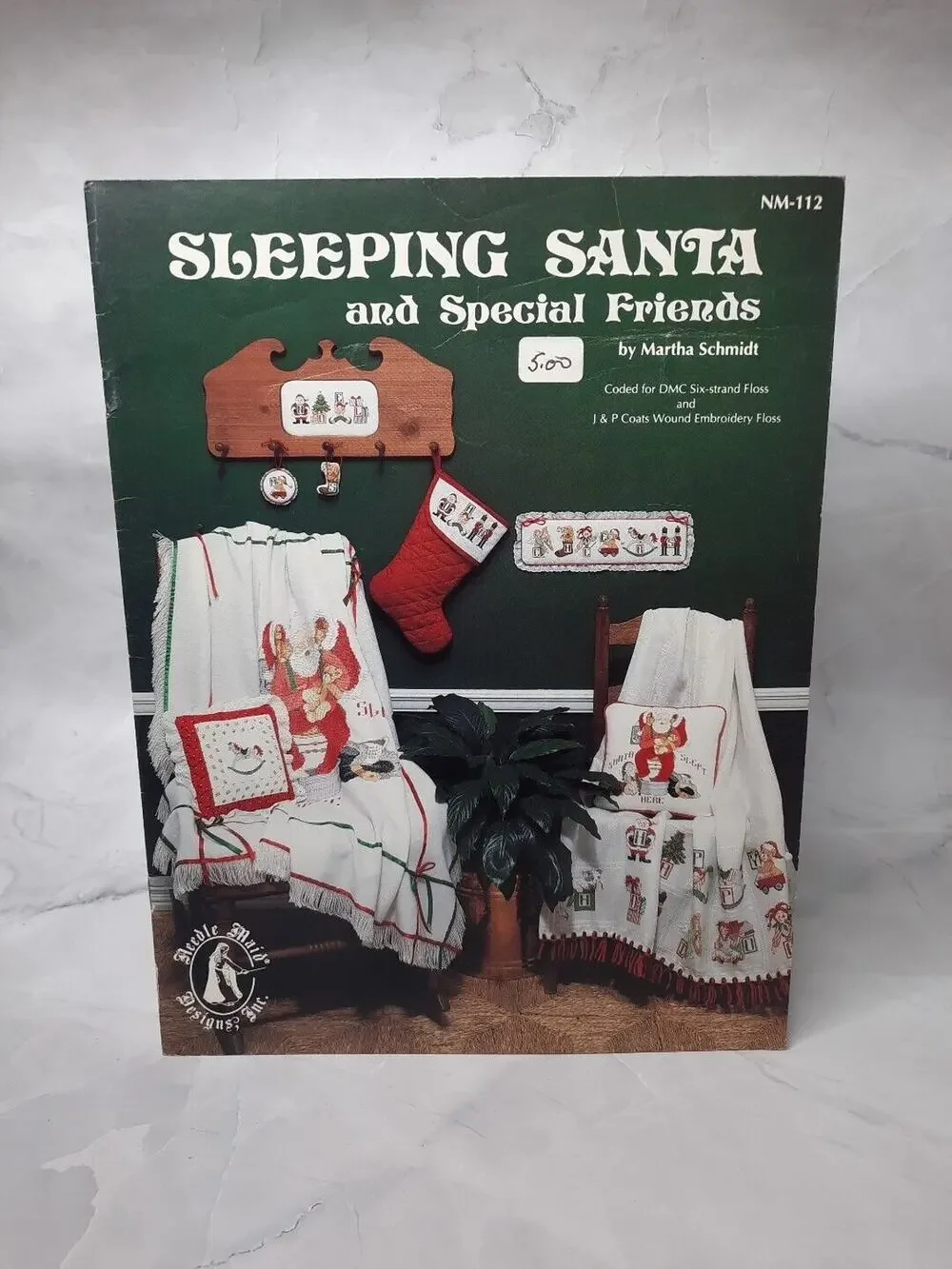 Needle Maid Designs Cross Stitch Leaflet Sleeping Santa and Special Friends